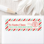 Etiqueta Personalized North Pole Santa Letter Address<br><div class="desc">Personalized North Pole Santa Letter Address label</div>