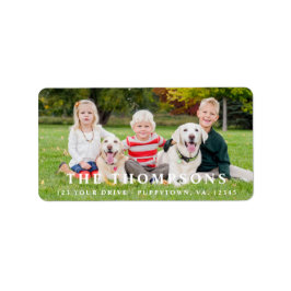 Etiqueta Personalized Photo Return Address Label Modern