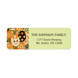 Etiqueta Personalized Retro Easter Return Address Label