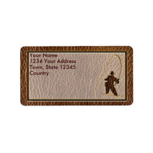 Etiqueta Pescador de la Cuero-Mirada