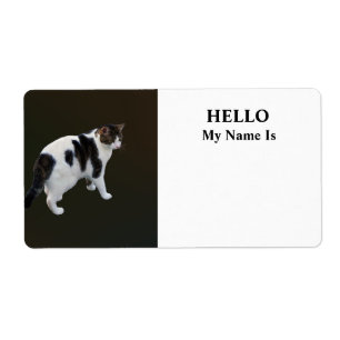 Etiqueta Pestaña Blanca Con Parches Oscuros