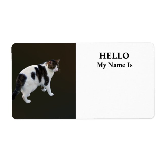 Etiqueta Pestaña Blanca Con Parches Oscuros (Frente)