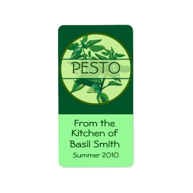 Etiqueta PESTO Rectangular grande (Frente)