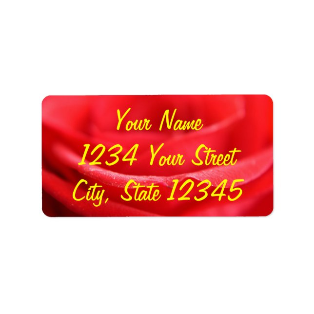 Etiqueta Pétalos rojos (Frente)