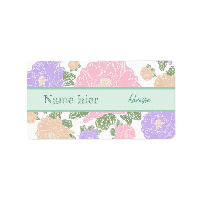 Etiqueta Pfingstrosen (Frente)