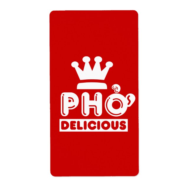 Etiqueta Pho King Delicious (Frente)