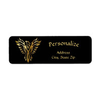 Phoenix Rising Black & Gold Elegant