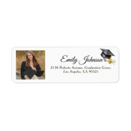Etiqueta Photo Graduation Return Address Labels minimalist