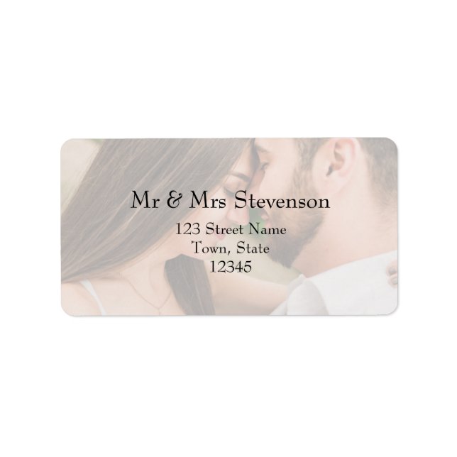 Etiqueta Photo Wedding Return Address (Frente)