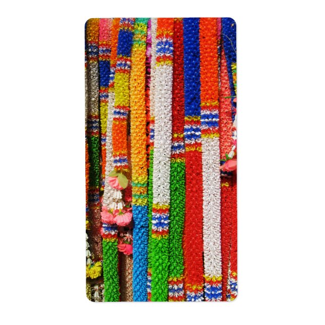 Etiqueta Phuang Maalai - Garland floral tailandés (Frente)