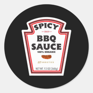 Etiqueta picante de botella de salsa de barbacoa G