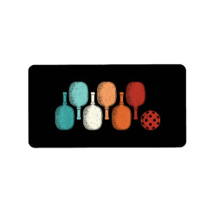 Etiqueta Pickleball Lover Retro Paddle Sport Vintage