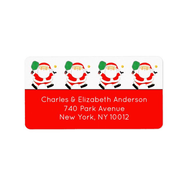 Etiqueta Pickleball Navidad (Frente)