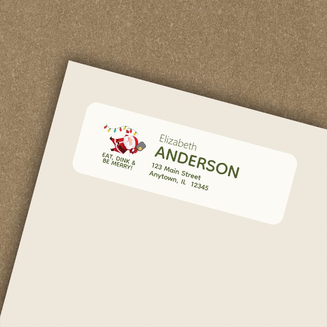 Etiqueta Pickleball Santa White Navidades Dirección de reto (Subido por el creador)