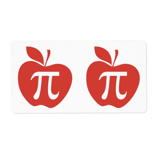 Etiqueta Pie de manzana roja (Frente)