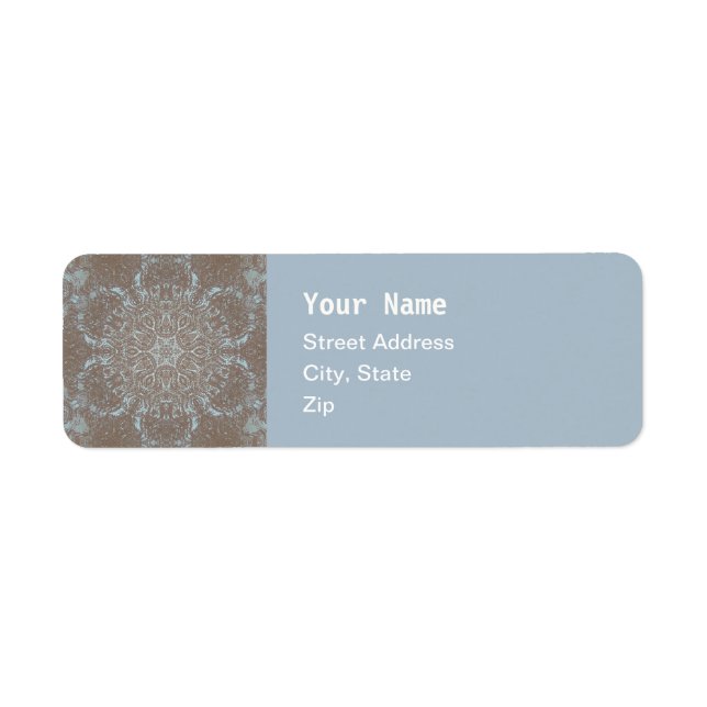 Etiqueta Piedra de arte natural y arena (Frente)