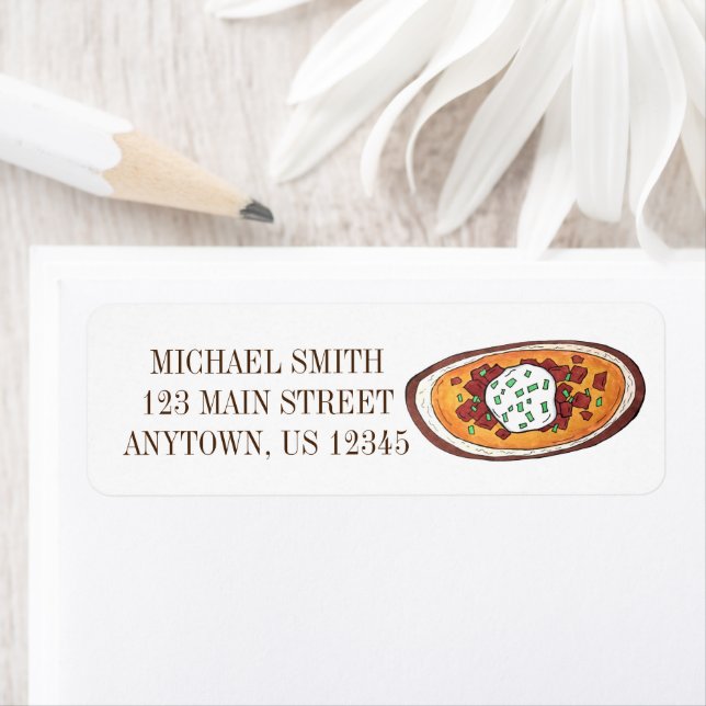 Etiqueta Piel de papa cargada Aperitivos de comida Bacon (In situ)