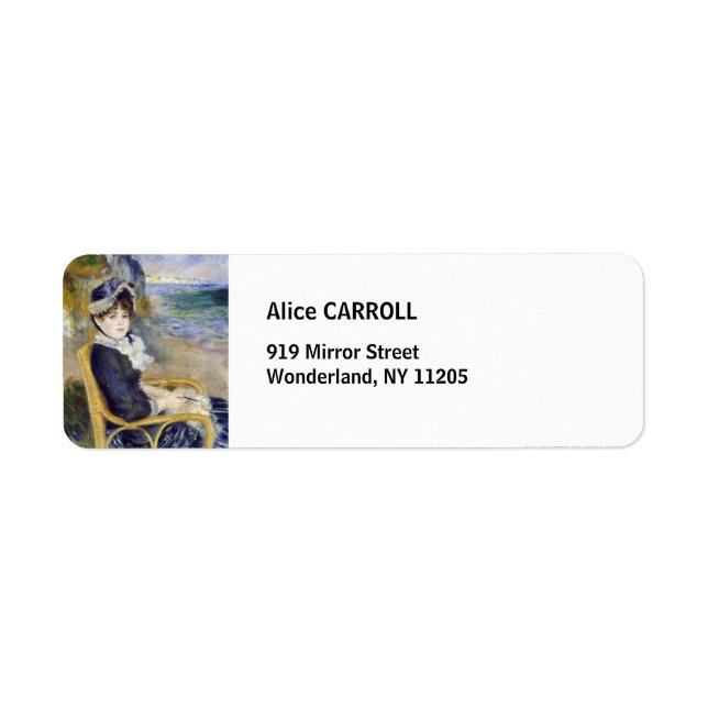 Etiqueta Pierre-Auguste Renoir - A orillas del mar (Frente)