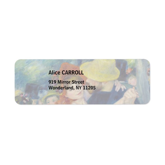 Etiqueta Pierre-Auguste Renoir - Baile en Bougival (Frente)
