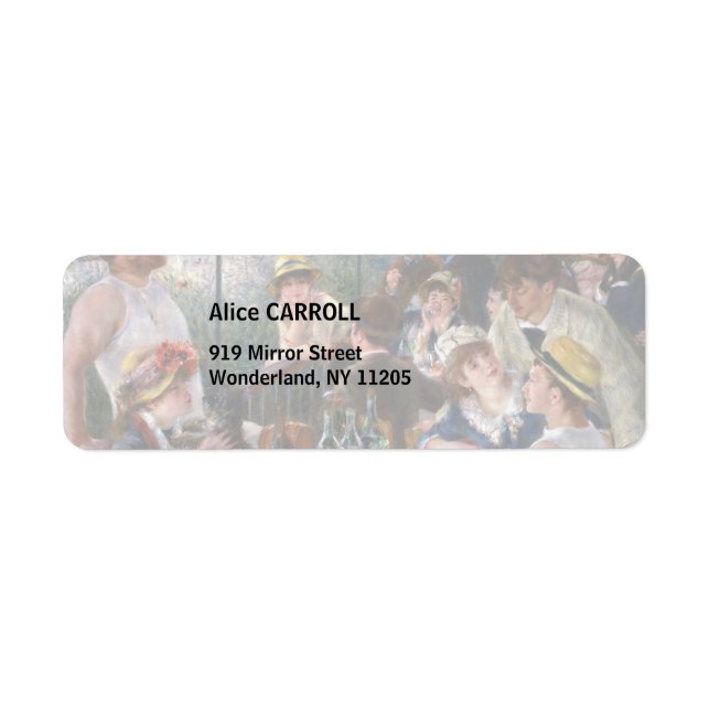Etiqueta Pierre-Auguste Renoir - Luncheon del Fiesta de Boa (Frente)