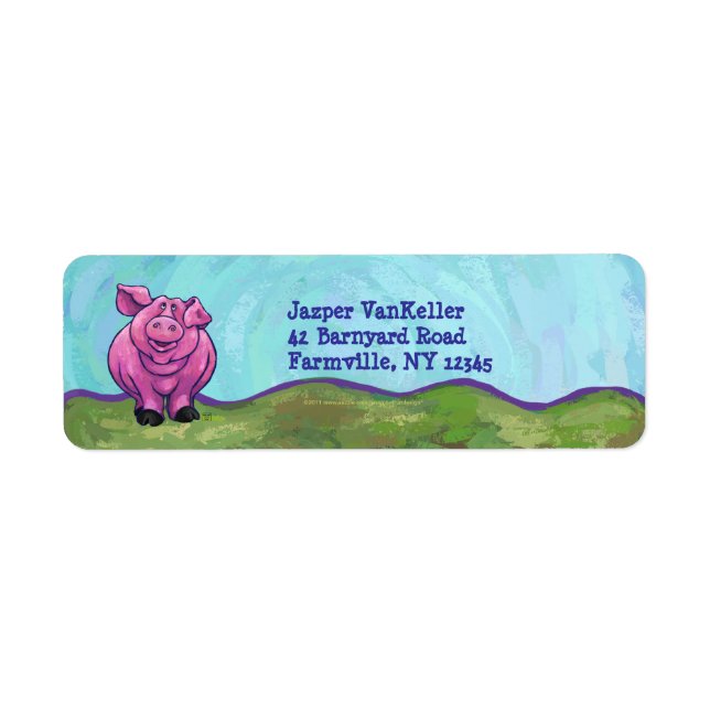 Etiqueta Pig Stationery (Frente)