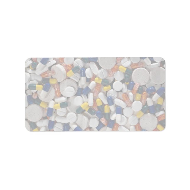 Etiqueta Píldoras coloridas (Frente)