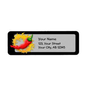 Etiqueta Pimienta con llama