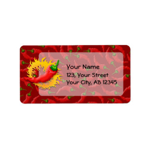 Etiqueta Pimienta con llama