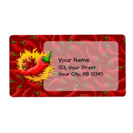 Etiqueta Pimienta con llama