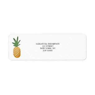 Etiqueta Piña acuarela