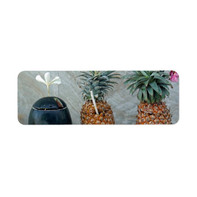 Etiqueta piña fresca saludable (Frente)