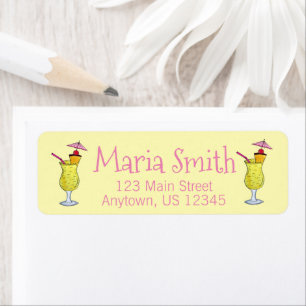 Etiqueta Pina Piña Colada Cóctel de piña puertorriqueña