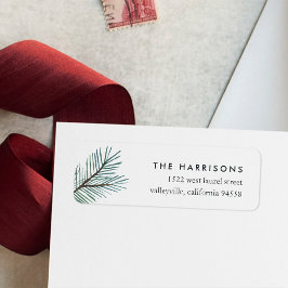 Etiqueta Pine Boughs | Dirección de devolución de vacacione