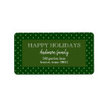 Etiqueta Pine Pattern Return Address Label<br><div class="desc">Pine trees seamless pattern background with script in decorative font with three options to choose colour wise. Personalise to your preferences.</div>