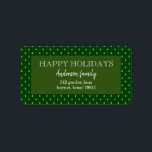 Etiqueta Pine Pattern Return Address Label<br><div class="desc">Pine trees seamless pattern background with script in decorative font with three options to choose colour wise. Personalise to your preferences.</div>