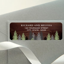 Pine Trees Rustic Wood Winter Wedding