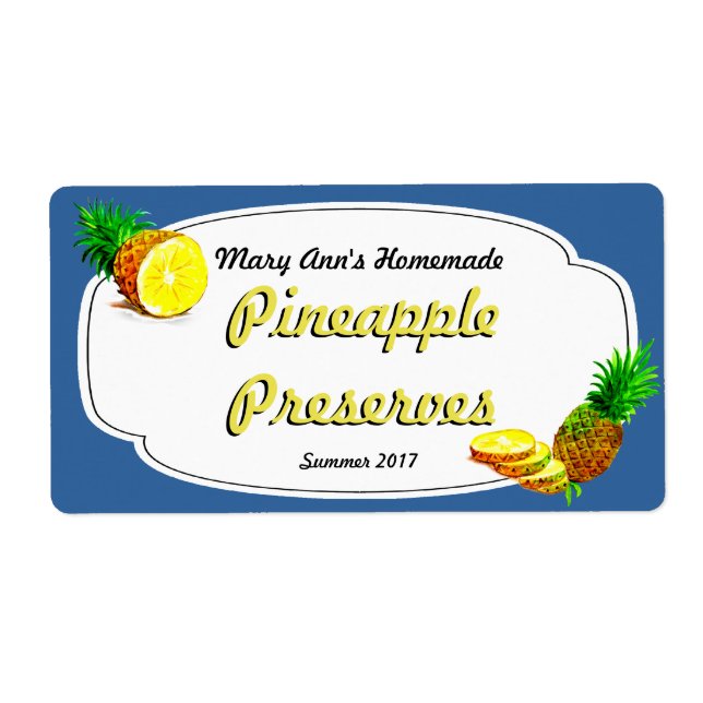 Etiqueta Pineapple Preserve Canales (Frente)