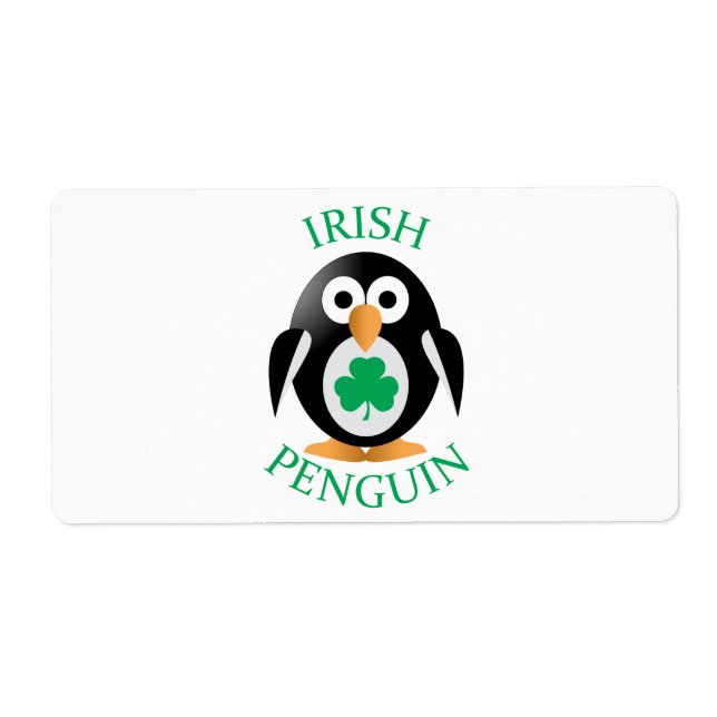 Etiqueta Pingüino irlandés (Frente)
