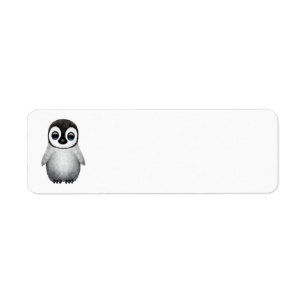 Etiqueta Pingüino lindo del bebé