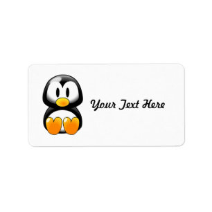 Etiqueta Pingüino lindo del bebé - Customizeable