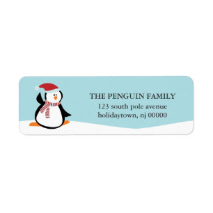 Etiqueta Pingüino Navidades