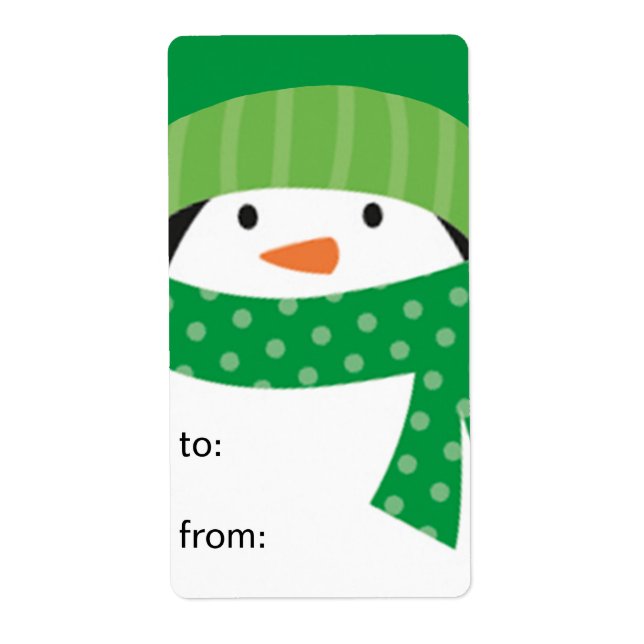 Etiqueta Pingüino Para De (Frente)