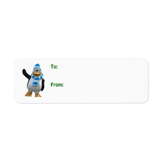 Etiqueta Pingüino Personalizado (Frente)