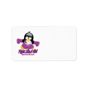 Etiqueta Pingüino que lucha del cáncer pancreático