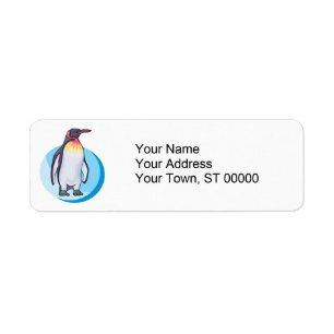 Etiqueta pingüino rey