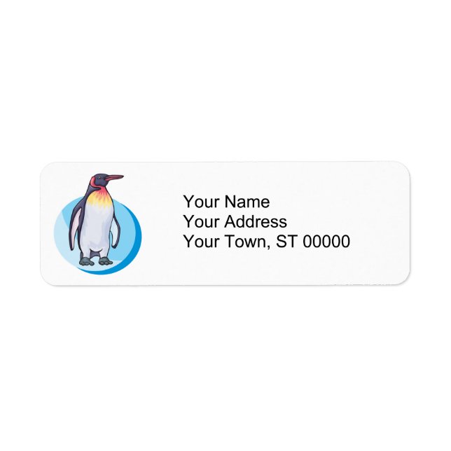 Etiqueta pingüino rey (Frente)