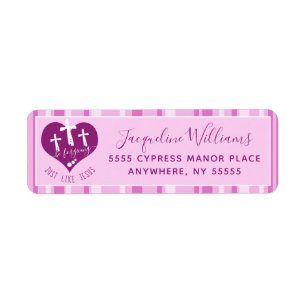 Etiqueta Pink Be Perdonando como Jesus Return Address Label