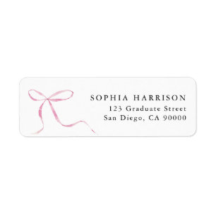 Etiqueta Pink Delicate Bow