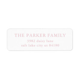 Etiqueta Pink Elegant Baby Birth Announcement Envelope