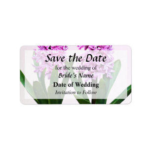Etiqueta Pink Hyacinth Duo Save the Date